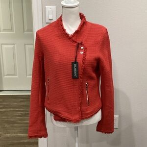 New Blank NYC Cardigan Blazer Red Size Medium (Item#J029)